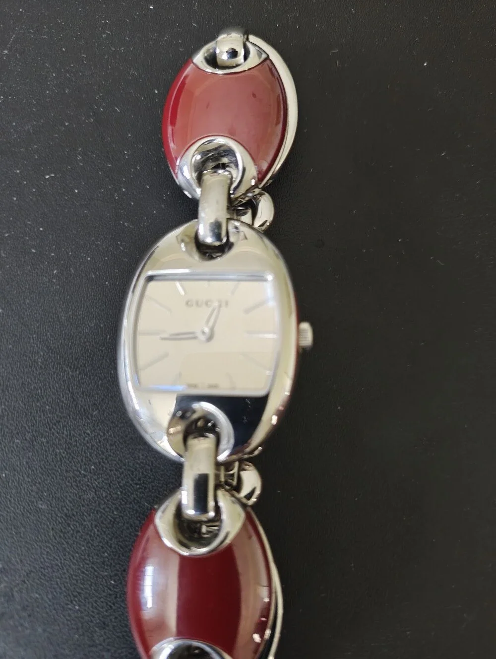 Gucci Marina Chain Women's Watch-YA 121516... Beautiful Rare Red Color